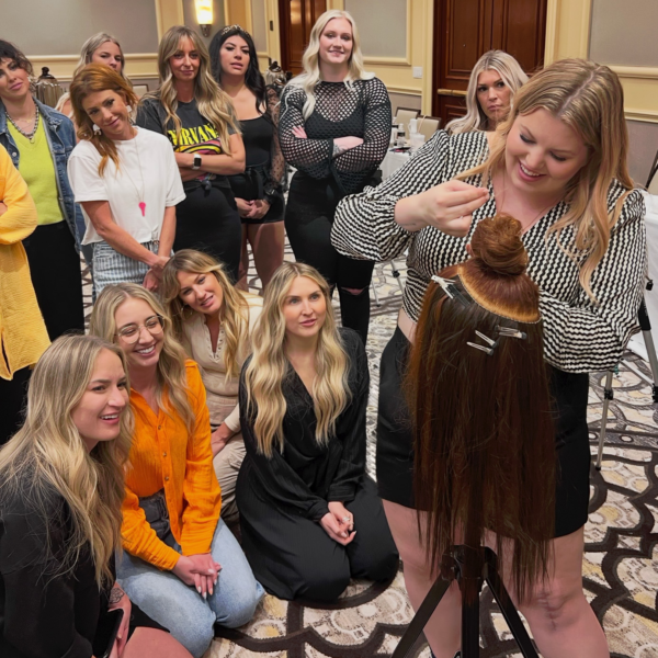 Kayla teaching at a Luna Method Training Session